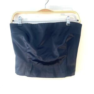 SINGLE Black Polyester Strapless Top‎